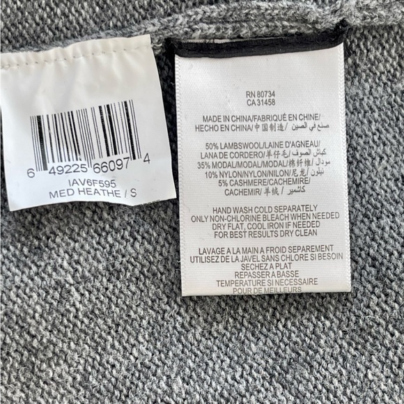 BCBG Max Azria Cashmere wool sweater dress grey heather size small S - Picture 7 of 10